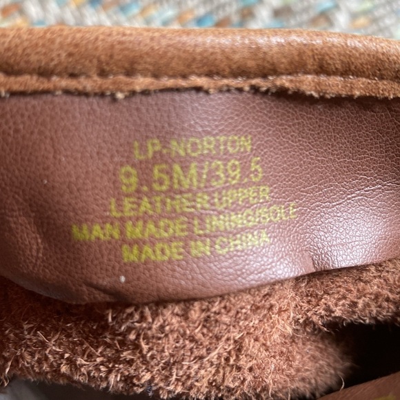 Luck Brand Norton Slouchy Leather Moto Buckle Boots Booties Tan 9.5 - Picture 8 of 11